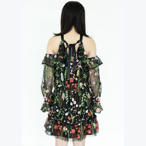 ALEXIS Adeline Floral Embroidered Mini Dress - Picture 3 of 3